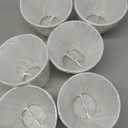 Set of 6 Natural Linen White Clip On Chandelier Lamp Shades For Chandeliers, Wall Lamps, And Other Lighting Fixtures Using E12 Bulbs 4 * 6 * 5 Inch