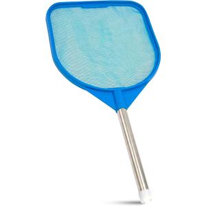 Pool Skimmer Net - Handheld Hot Tub Skimmer for Spa, Stock Tank Pool, Small Pool & Aquarium Cleaning (2 ft, Blue)