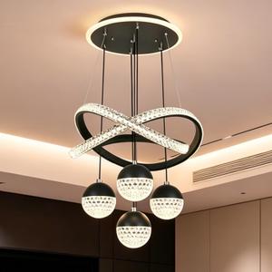 Pendant Light Kitchen Island Modern LED Chandelier for Dining Room, 16"