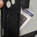 SSLOTSCASE for iPhone 17 Pro Case with Card Holder & Kickstand & Slide Camera Lens Cover & Camera Stand & Wallet, Military-Grade Heavy Duty Rugged Phone Case Cover for iPhone 17 Pro 6.3'' 2025, Black