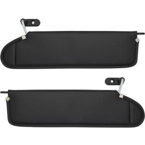 NHILES Driver & Passenger Side Sun Visor Fits for Jeep Wrangler 2003 2004 2005 2006 Replacement Sun Shade # 5HD811X9AC 5HD801X9AC (Black)