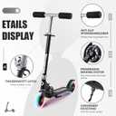Kick Scooter for 3+Years Old Boys & Girls Lightweight, Foldable, Aluminum Frame, and Adjustable Handlebars, Rear Brake, and Flashing Light up Wheels