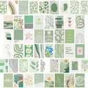 Jiovbiol Photo Collage Kit for Wall Aesthetic Pictures 50 Set 4x6 Inch, Sage Green Wall Decor for Bedroom,Decorative Aesthetics Poster for College Girl Dormitory