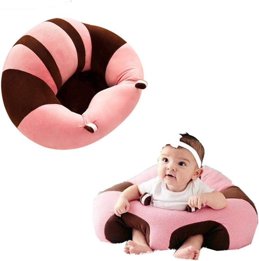 Baby Support Seat Sofa Plush Soft Animal Shaped Baby Learning to Sit Chair Keep Sitting Posture Comfortable for 3-14 Months Baby (Pink)