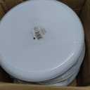 8.6" and 6.3" Disposable Chanukah Hanukkah Glitter Plastic Dinner Plates White/Gold 80pc/40pcs Each Size
