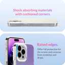 LONLI Hue - For iPhone 14 Pro Case - Fluorescent Coloful Holographic Iridescent Phone Case - [360 Shock-Absorbent Bumper] - Cute, Unique and Aesthetic Phone Cover for Women and Girls