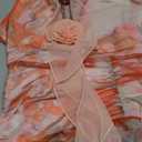 MakeMeChic Women's Halter Dresses Ruffle Deep V Neck Backless Bodycon Sexy Mini Dress (Medium, Coral Pink)