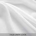MIULEE White Sheer Curtains Linen Textured 90 Inches Long 2 Panels for Bedroom Living Room, Semi Transparent Farmhouse Rod Pocket Light Filtering Voile Window Drapes, W 42 x L 90 inch Length