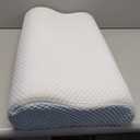 Anvo Memory Foam Pillow, Neck Contour Cervical Orthopedic Bed Pillow for Sleeping Side Back Stomach Sleeper, Ergonomic Design for Neck and Shoulder Pain Relief, Blue White, Firm (FIRM - Standard (24 x 13.4 x 4.7 inches))