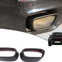 Matte Black Stainless Steel Exhaust Muffler Tail Pipe Trim Cover For BMW X5 F15 X6 F16 2014-2019(Suitable For M Sports Version)