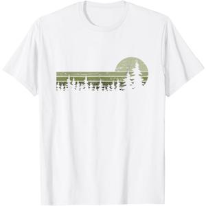 Trees Wildlife Nature Vintage Forest TShirt, Male, L