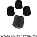 2 x Table Chair Rubber Leg Tips Caps, 8PCS Chair Leg Tips Caps, Rubber Furniture Feet Round for Furniture Legs, No Scratches and Reduce Noise(Black)