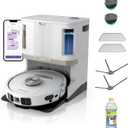 Shark Robot Vacuum & Mop Combo, PowerDetect NeverTouch Pro, Self-Emptying, Self-Refill with Self-Clean Pad Wash & Dry, 60-Day Debris Capacity, 30-Day Refill Tank, 5PowerDetect Technologies,White,AV2800ZE