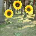 Sunflowers Artificial Flowers Set,5.6 Ft Giant Silk Fake Sunflower Decoration,Sunflower Decor for Rustic Wedding Backdrop,Outdoor Garden Party Photo Props,Shop Window Displays(3PCS)