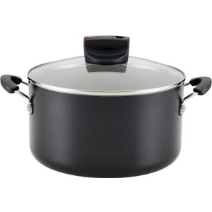 Farberware Smart Control Nonstick Stock Pot/Stockpot with Lid, 6 Quart, Black