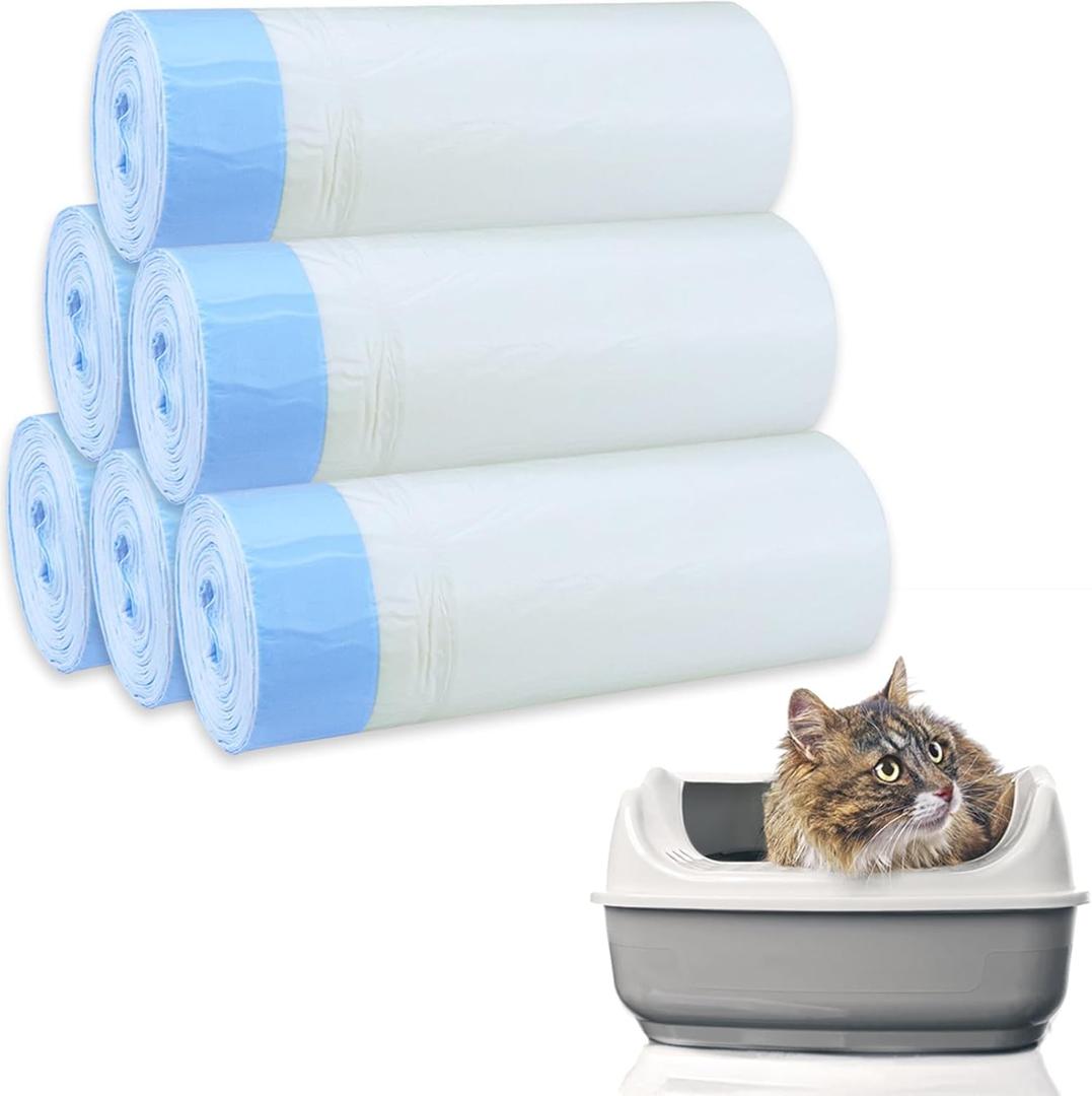 120 Count Cat Litter Box Liners,Waste Bags,Waste Drawer Liners Heavy Duty,Extra-Thick,For Automatic Cat Litter Box,Economy Bulk Pack