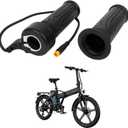 PSLER Full Twist Throttle Ebike, 12V-72V 3 Pin Full Twist Throttle for 22.2mm Handlebar Electric Bike Scooter Motorcycle with Waterproof Connector,20X