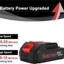 21v Lithium Battery - 2.0 Ah Battery with Charger Adapter Led Indicator Compatible with Leaf Blower and Cordless Tiller