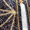 Girls Cosplay Costume, Popular Singer Stage Outfit, Black Printed, 7-8Y