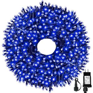 105FT 300LEDs Christmas Lights Outdoor Indoor 8 Modes for Christmas Tree Party Decoration, 100% UL Listed (Blue, 105 FT)
