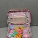 Tea Party Set for Little Girls,PRE-WORLD Princess Tea Time Toy Including Dessert,Cookies,Doughnut,Teapot Tray Cake, Tablecloth & Carrying Case,Kids Kitchen Pretend Play for Girls Boys Age 3-6