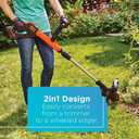 BLACK+DECKER 20V* MAX String Trimmer and Edger, EASYFEED Weed Wacker, 12 Inch Cutting Width, 2 Speed Control Weed Eater, (1) Battery and Charger Included (LSTE523)