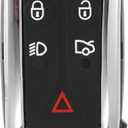 X AUTOHAUX 315MHz Smart Proximity Keyless Entry Remote Key Fob for for Jaguar XK 2014-1015 for Jaguar XKR 2007-2014 for Jaguar XF 2009-2013 for Jaguar XK8 2007-2010 5 Buttons with door key