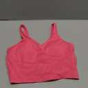 THE GYM PEOPLE Womens' Sports Bra Longline Wirefree Padded with Medium Support (X-Small, Bright Pink)