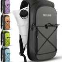 Hydration Backpack with TPU Hydration Bladder, Lightweight Hiking Water Backpack, Hydration Pack with 2L Water Bladder for Running, Cycling Climbing Camping Outdoor Sports (One Size, Gray)