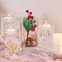 TBWIND 12pcs Glass Cylinder Vases for Centerpieces, 6 Inch Clear Flower Vases for Wedding Decorations and Indoor Home Decor, Hurricane Candle Holder for Table Shelf, Party
