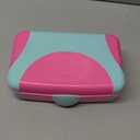 LockerMate by Bostitch Hard Pencil Case, Durable Plastic Pencil Box, Kid-Friendly Design, Pink & Blue