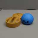 Dumpling Squishy Toy, Dumpling Squishy Mystery Box, Colorful Dumplings Stress Balls Fidget Sensory Toy, Squeeze Dough Ball Stress Relief Hand Toys with Food Steamer Stretchy Desk Toys (Blue)