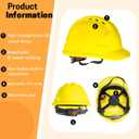 4 Pt. Suspension Hard Hat Bulk Safety Helmets Adjustable Ratchet Hard Hats, Vents & Sweat Cotton Brow Pad - ABS Construction Safety Helmets for Work Sites & Outdoor Labor, 10 Pack