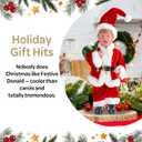 Father Santa Donald Christmas Figurine 45cm (Red)  Funny Holiday Character Ornament  Novelty Christmas Decoration for Home, Party & Garden