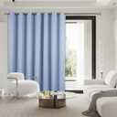 BGment Fashion Sliding Door Curtain 100 X 96 Inches, Wide Thermal Blackout Curtains Room Darkening Room Divider Window Curtain, 1 Panel, Spa Blue, 96 Length X Wide 100