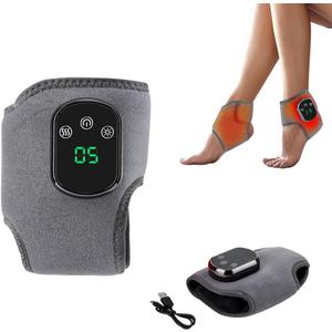 Portable Foot and Ankle Massager with Heat  3-Speed Vibration & 5-Temperature Settings, Wireless for Pain Relief, Swelling, Plantar Fasciitis, Travel & Home Use