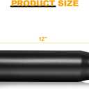 Exhaust Tip 2.5" Inlet, 3" Outlet 12" Overall Length, Premium Stainless Steel with Wear Resistant Black Coating, Rolled Angle Cut, Bolt-On Easy Installation, for Truck Diesel Tail Pipe