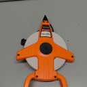 Amazon Basics Open Reel Fiberglass Measuring Tape, Inch/Metric Scale, Impact Resistant Shell, 100-feet (30-Meters) by 1/2-Inch, Orange