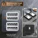 Mecity 4 Slice Toaster Wide Slot, Auto Lift Keep Warm Smart Toaster with Touch Screen, Dual Control Panel, Defrost, Auto Shut Off Digital Toasters for Bagel Muffin Waffle Gluten Free Breads1700W 120V