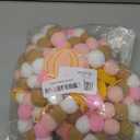 3 Pcs Fall Felt Pumpkin Ball Garland Pink Felt Ball Banner Thanksgiving Pom Pom Pumpkin Garland Colorful Pompom Hanging Banner for Autumn Thanksgiving Indoor Mantle Wall Farmhouse Home Decor