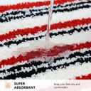 Red Striped Bathroom Rugs Non Slip Bath Mat,Fluffy Absorbent Microfiber Bath mat Washable,Cute Bath mat for Sink, Tub and Shower, 31" x 20"