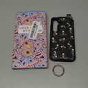 Shorogyt for Samsung Galaxy S24/for Samsung Galaxy S25 Wallet Case with Card Holder, Designer Skeleton Pattern Kickstand Magnetic Clasp Back Flip Folio Leather Phone Cases for S24/S25 for Women Girls (16-Black Yoga Skeleton)