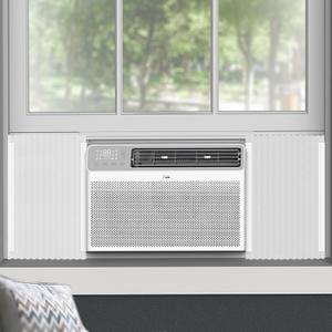 Window Air Conditioner,Side Insulated Foam Panel, Summer/Winter Heat and Draft Insulating,Two-Piece Panels Window Seal,with 4 Pressure Strips high density
