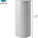 iDesign Freestanding Toilet Paper Canister with Lid for 3 Extra Rolls, Gray, Made in USA