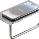 Toilet Paper Holder with Shelf, 304 Stainless Steel 6-Inch Large Bathroom Toilet Paper Holder Wall Mount, Rustproof Toilet Paper Roll Holder for Bathroom, Washroom