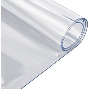 CREATCABIN Clear Desk Mat Transparent Desk Protector PVC Plastic Clear Waterproof Heat Resistant Writing Table Cover Pad with Round Edge for Home Dining Room Kitchen Office Tables 15.83 x 31.97 inch