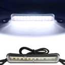 Universal LED License Plate Light Running Lamp Reverse Lights Tail Light Assembly for Car Trailer UTV ATV Truck RV Boat, Extremely Bright LED License Plate Lights, White (6000K)