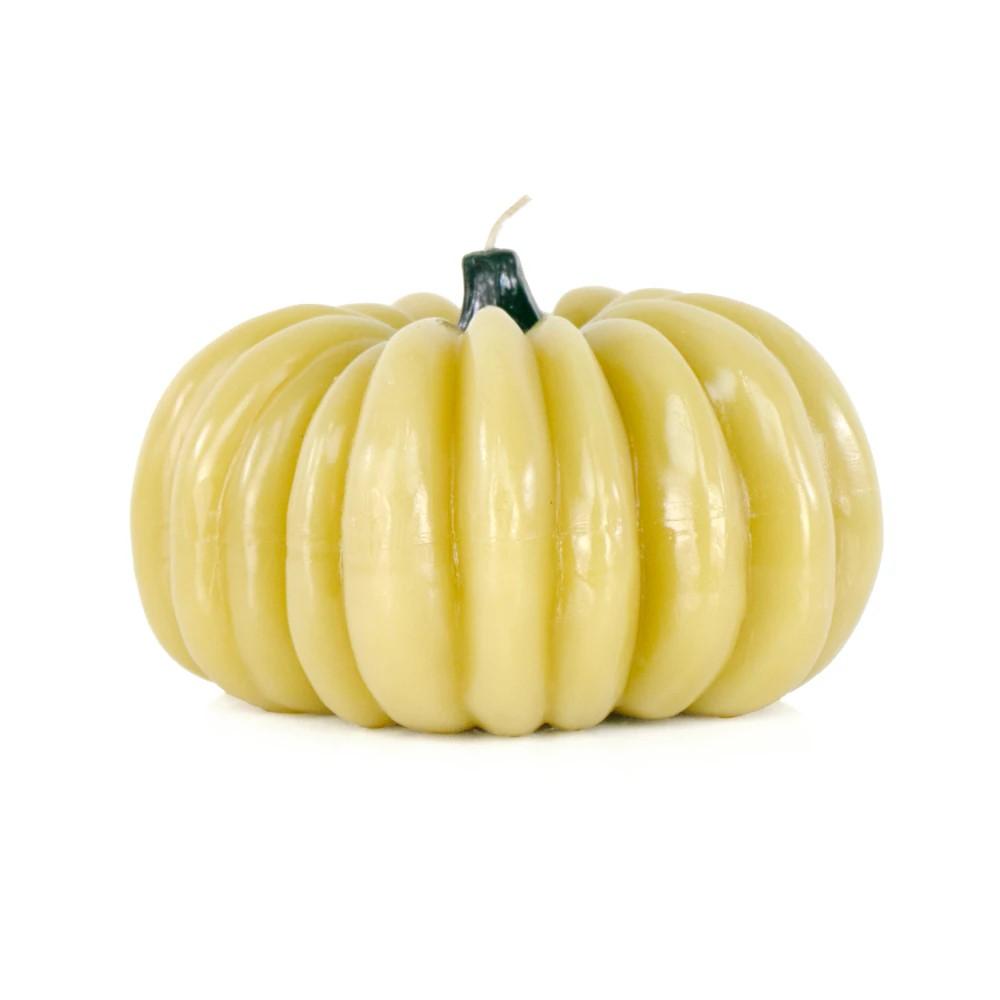 4.7in Pumpkin Shaped Candle Yellow
