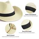 Straw Cowboy Hat for Men Women Western Cowgirl Hats with Shapeable Wide Brim for Beach Sun Summer (Beige)