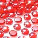 10 Pounds Ruby Red Fire Glass Beads 3/4 Inch Firepit Gems for Fire Pit Table, Fireplaces, Fire Bowl, Garden Landscaping & DIY Crafts